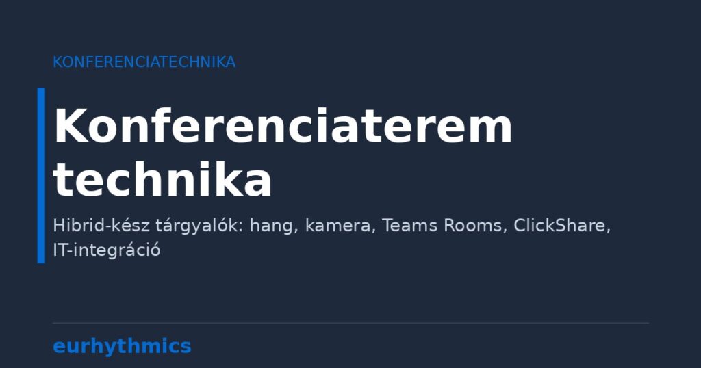 Konferenciaterem technika: hogyan tervezzünk valóban működő, hibrid-kész tárgyalótermet?